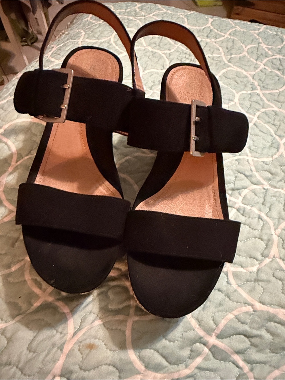 Andrew Geller woman’s  Black Slingback Platform Sandals